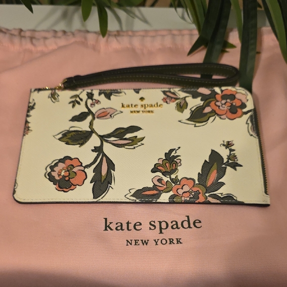 Kate Spade Floral Wristlet - Cream and Pink - Picture 1 of 5